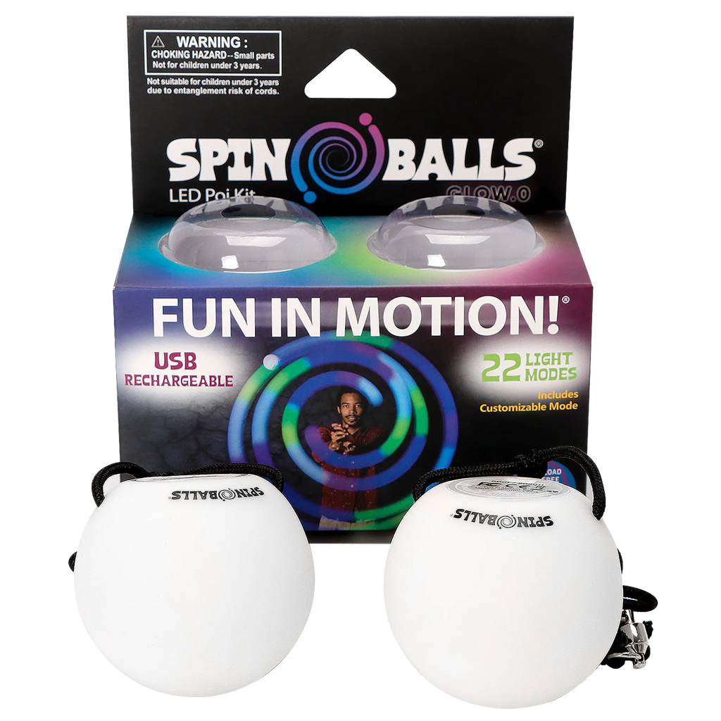 Glow. 0 LED Rechargeable Poi Set - Night Practice