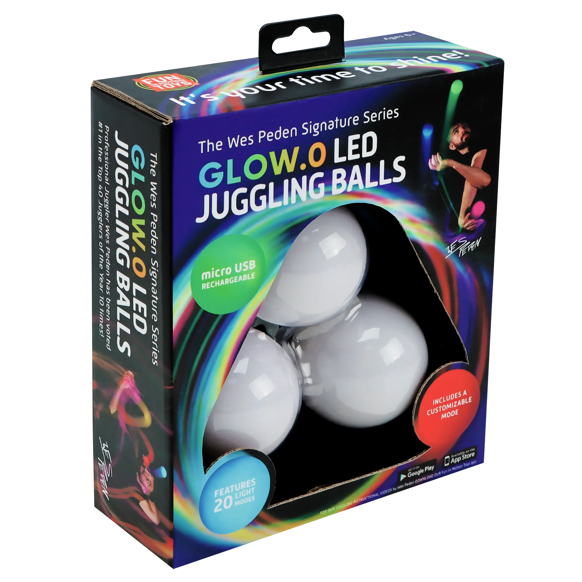 Wes Peden Glow.0 Juggling Balls - Light Play