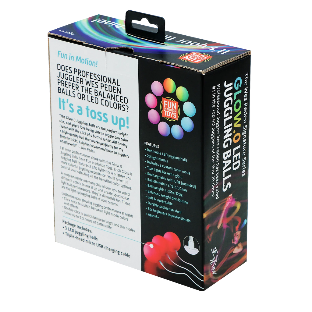 Wes Peden Glow.0 Juggling Balls - Light Play