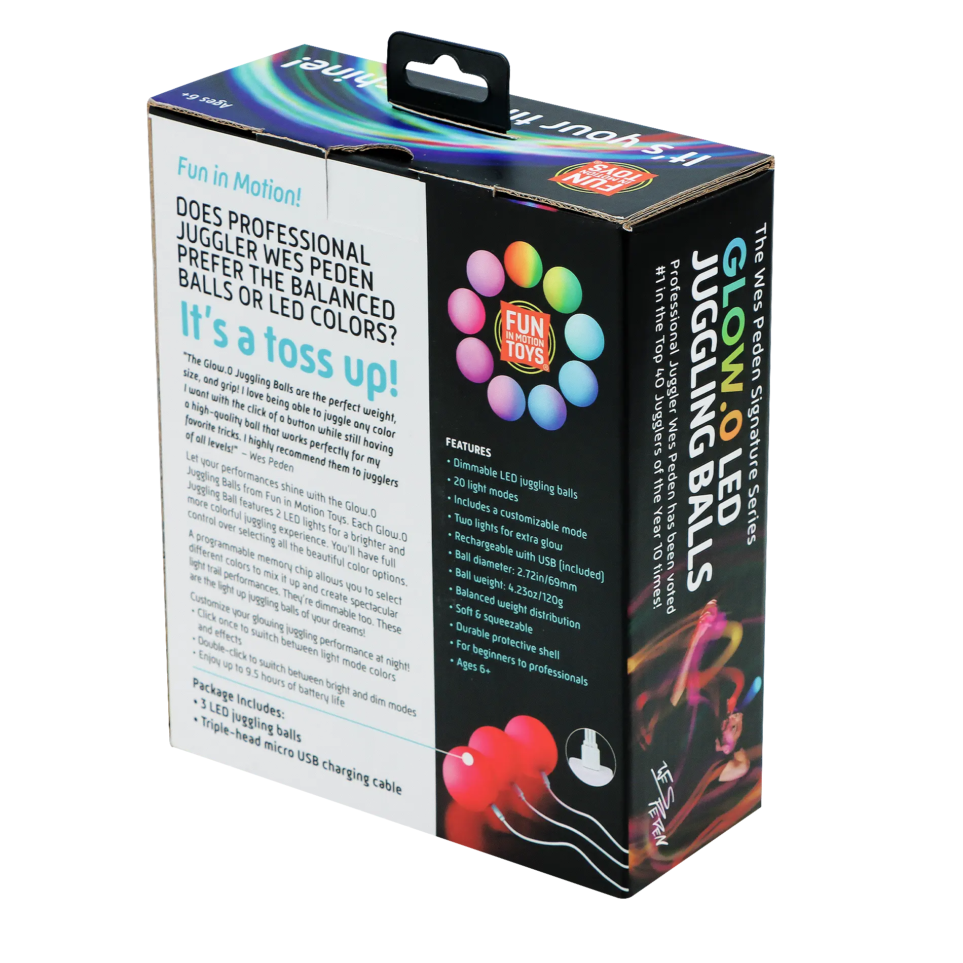 Wes Peden Glow.0 Juggling Balls - Light Play